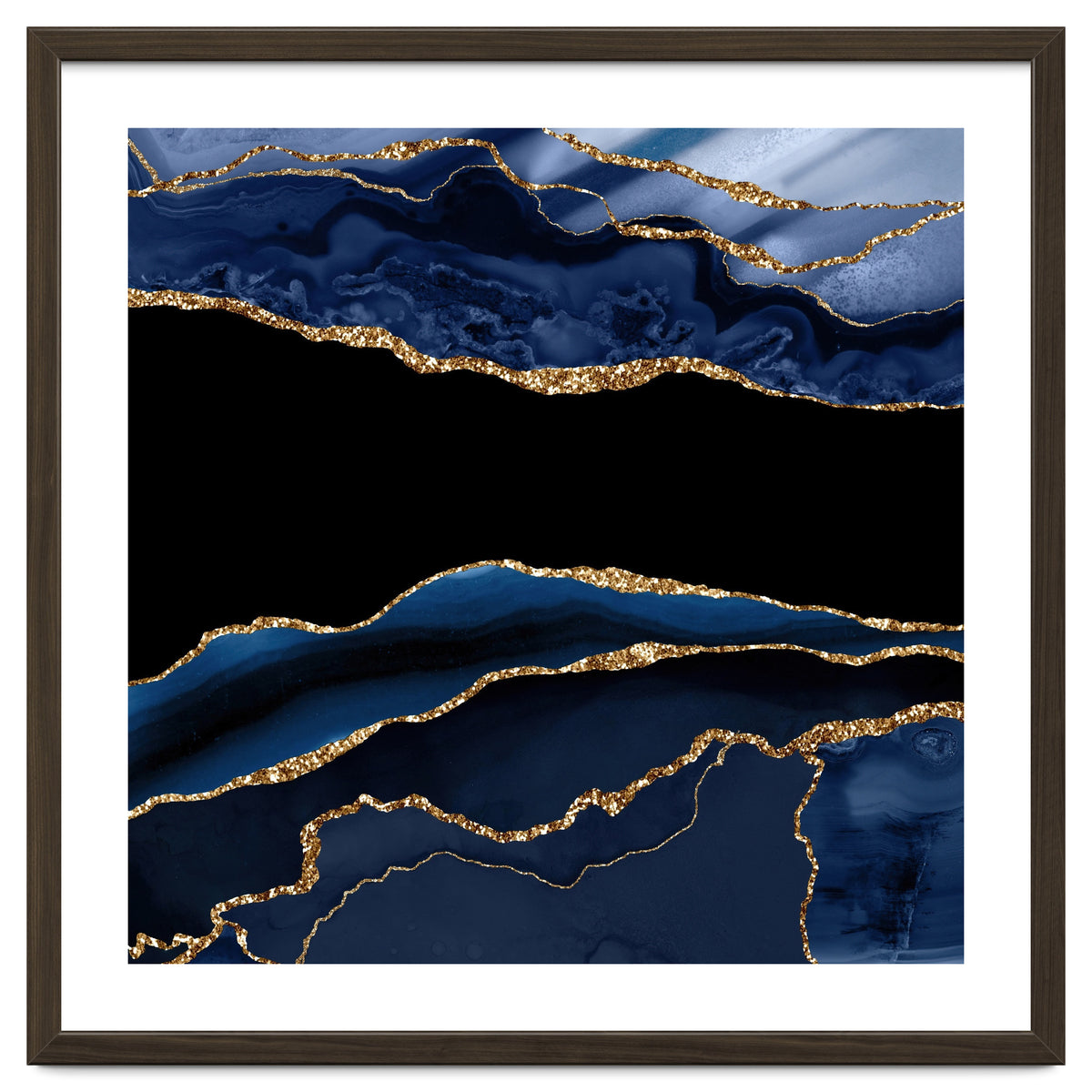 Navy & Gold Agate Texture 11