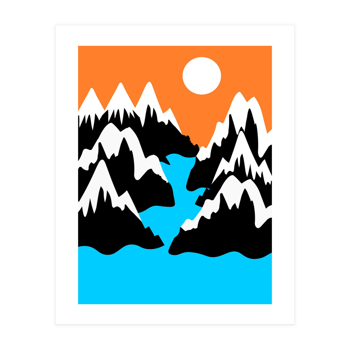 Mountainous River Mouth (Print Only)