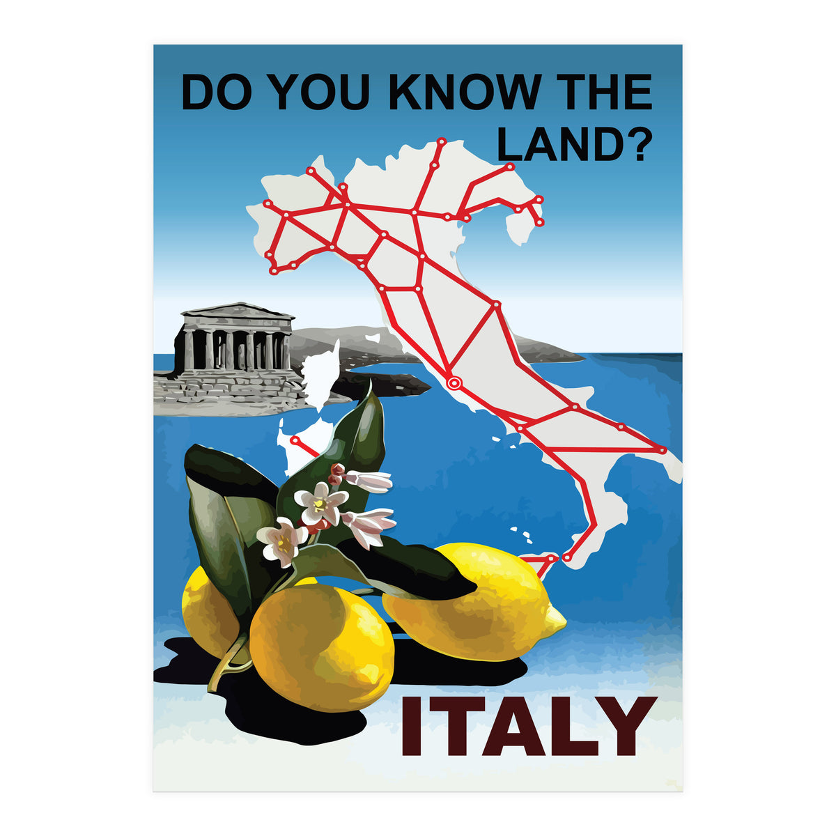 Italy Map (Print Only)