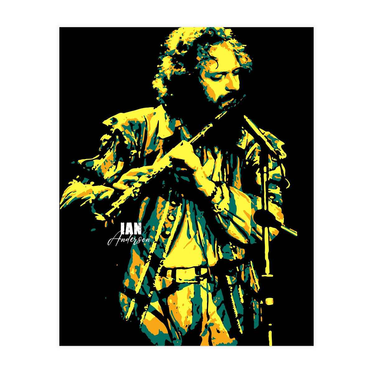 Ian Anderson British Musician Legend (Print Only)