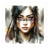 Ethereal Asian Warrior Gaze (Print Only) thumbnail
