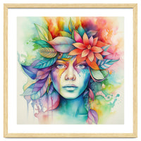 Watercolor Tropical Woman #2