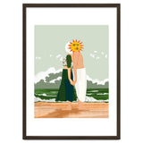 Celestial Union, Sun & Moon Love Couple, Ocean Sea Beach Landscape Nature, Summer Bohemian People thumbnail