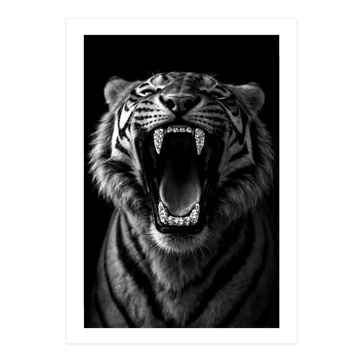 Roaring Tiger portrait  (Print Only)