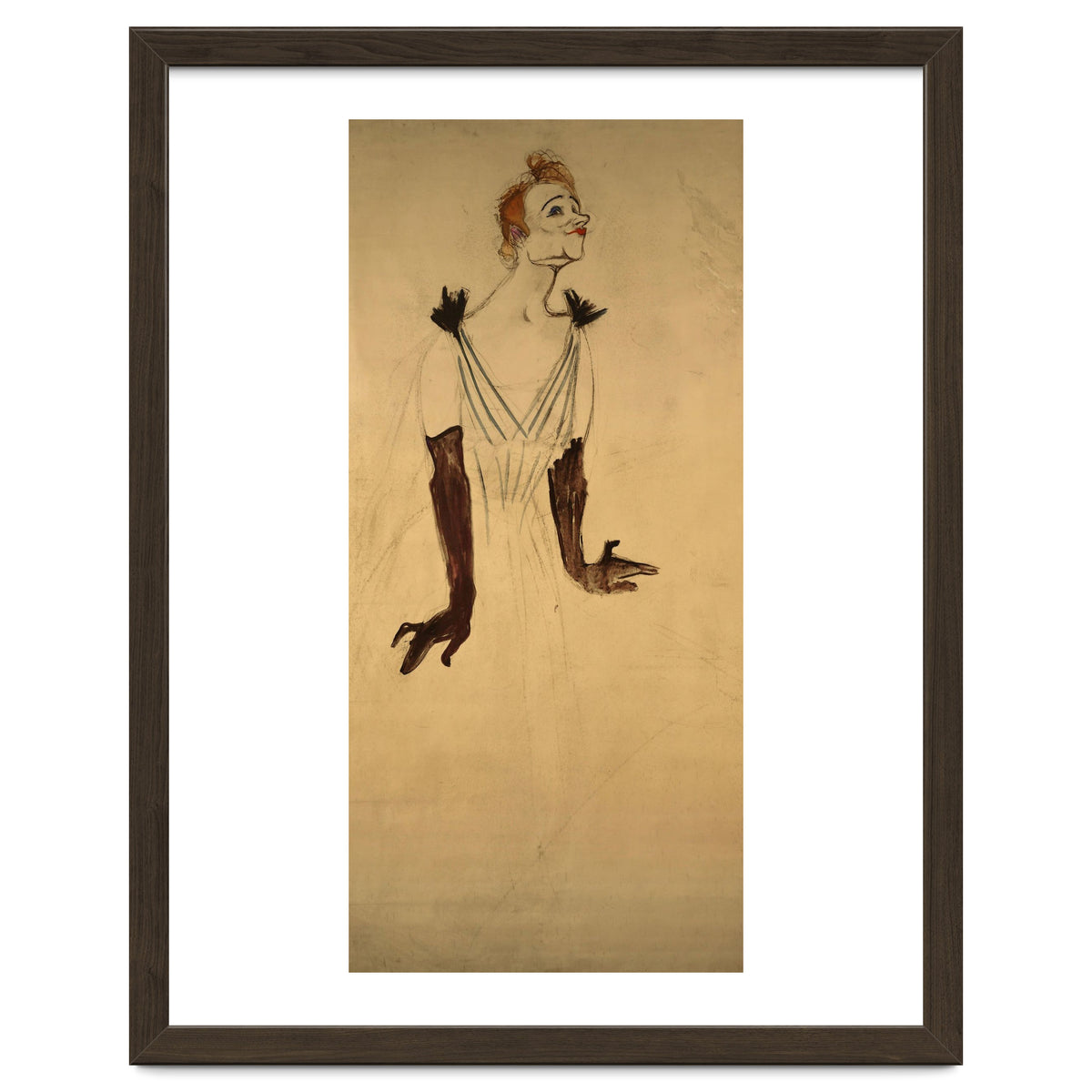 Henri de Toulouse-Lautrec / 'Yvette Guilbert', 1894, 186 x 93 cm.