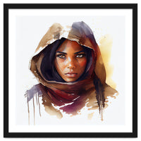 Watercolor Tuareg Woman #3