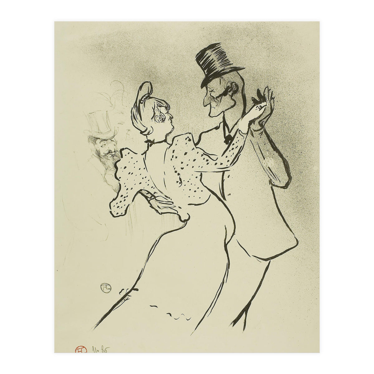 La Goulue. Henri de Toulouse-Lautrec; French, 1864-1901. Date: 1894. Dimensions: 308 × 254 mm (im... (Print Only)