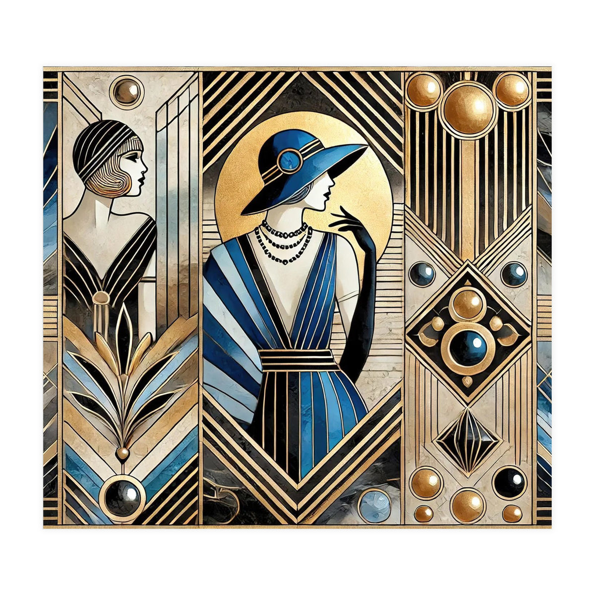 Jazz Age Sophistication In Art Deco (Print Only)