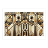 Art Deco Gold Geometric Pattern (Print Only) thumbnail