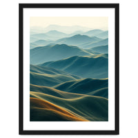 Minimalist Misty Mountain Landscape Wall Art