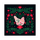 Blooming Chicken Green And Red (Print Only) thumbnail