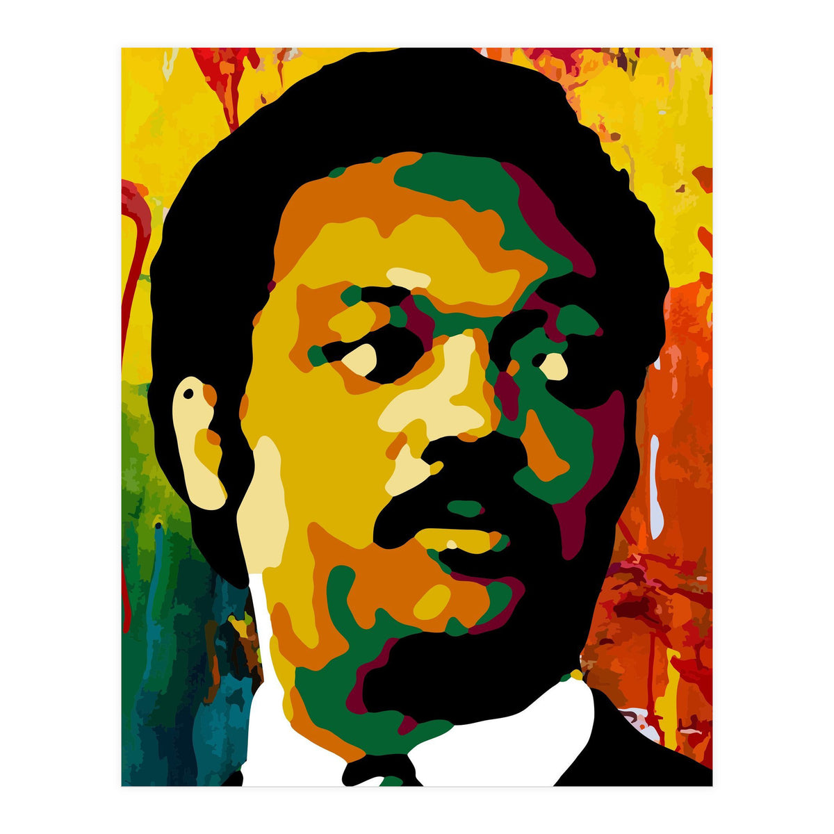 Jesse Jackson Colorful Abstract Art (Print Only)