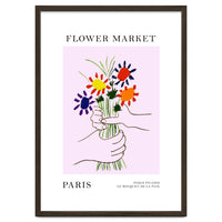 Paris Flower Market Picasso Style Art