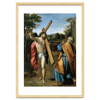 Annibale Carracci / 'Domine, quo vadis?', c. 1602, Oil on panel, 77.4 x 56.3cm. AGOSTINO CARRACCI.