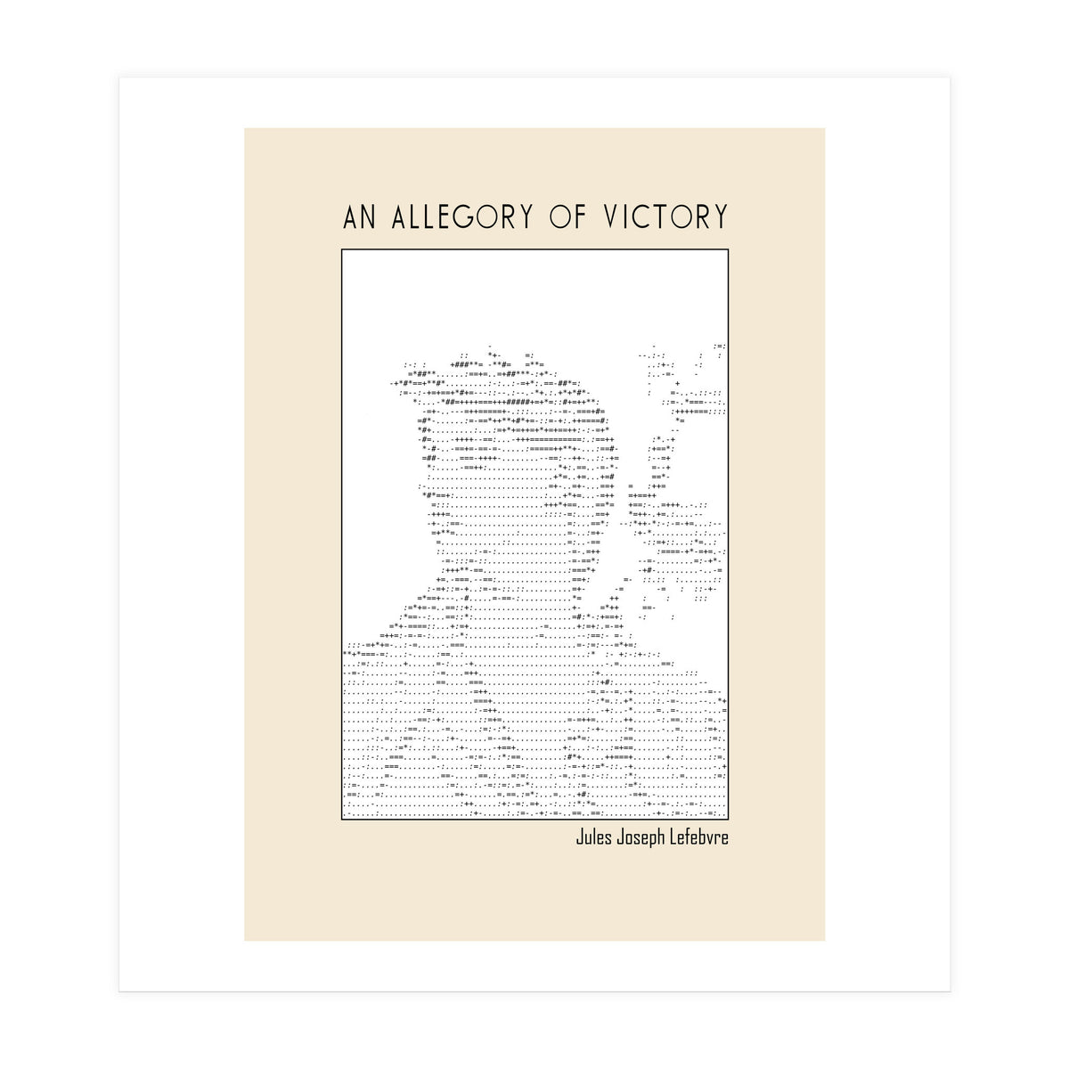 An Allegory Of Victory – Jules Joseph Lefebvre Ascii Art (Print Only)