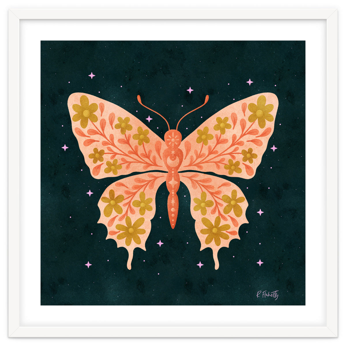 Cosmic Floral Butterfly