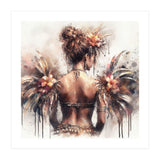 Ornate Floral Back Portrait (Print Only) thumbnail