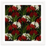 Red and White Spider Lily Flower Print Elegant Botanical Japanese Inspired Floral Artwork thumbnail