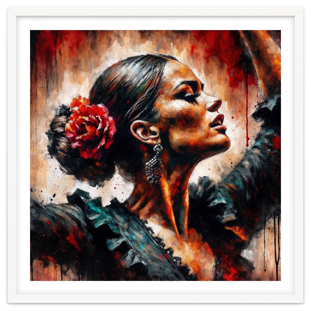 Watercolor Flamenco Dancer #5