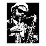 Rahsaan Roland Kirk American Jazz Multi-Instrumentalist in Grayscale 2 (Print Only) thumbnail
