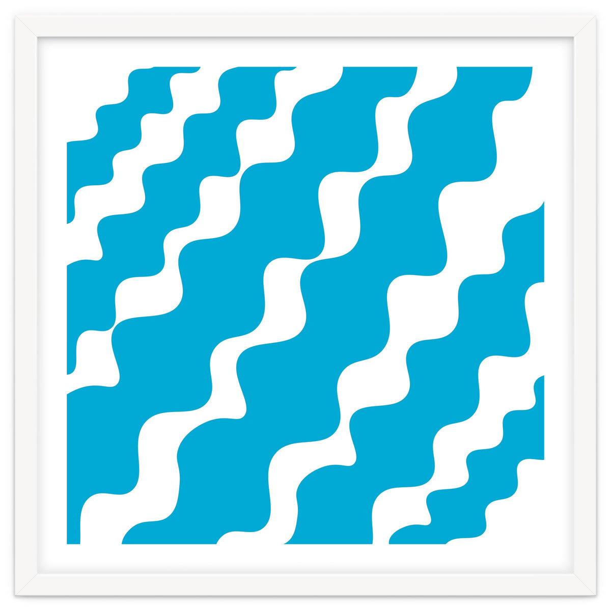 Slanting Blue Wavy Pattern