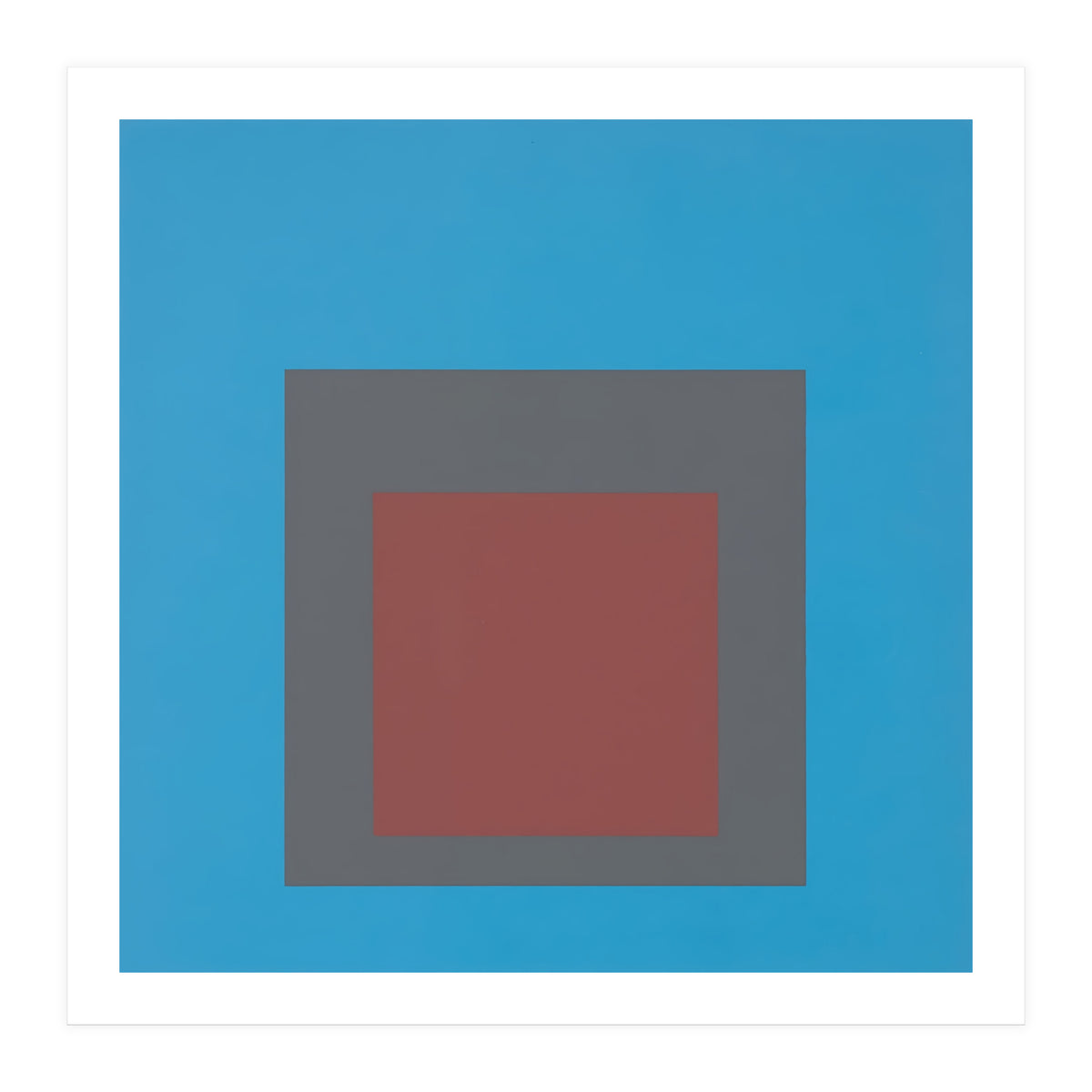 JOSEF ALBERS - HOMAGE TO THE SQUARE, BLUE, DARK RED  (Print Only)