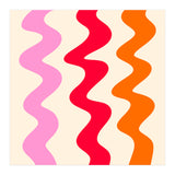 Squiggly Lines - orange, pink and cream (Print Only) thumbnail