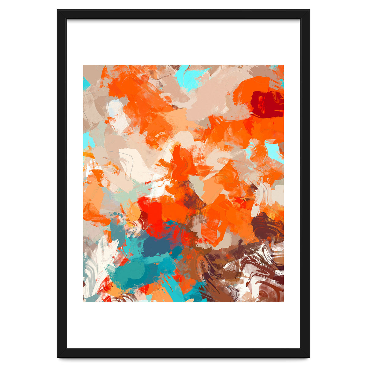 Pleasure, Abstract Painting Summer, Positivity Modern Bohemian Pop of Color Bright Good Vibes