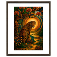 Leopard in Retro Contemporary Aesthetics