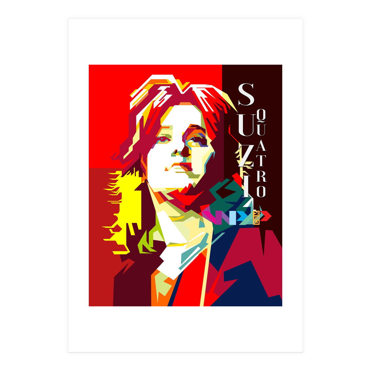 Suzi Quatro Rock N Roll Blues Singer Musician Pop Art WPAP (Print Only)