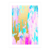 Meraki, Abstract Gold Painting, Colorful Graphic Design, Golden Pink Blue Eclectic Luxe Illustration (Print Only) thumbnail