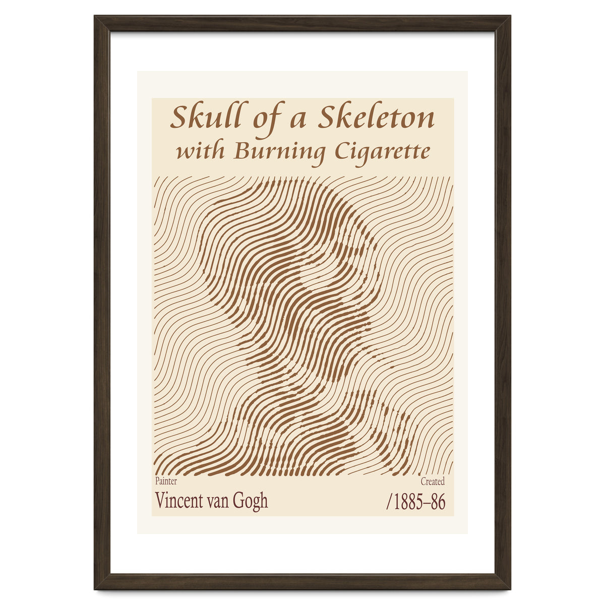 Skull of a Skeleton with Burning Cigarette - Vincent van Gogh (1885–86)