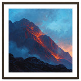 Dramatic Mountain Summit with Fiery Sunset Alpenglow thumbnail