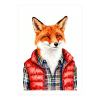 Dapper Fox Portrait Puffer Wild Fashion  (Print Only)