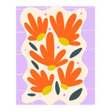 Modern Grid Floral Violet (Print Only) thumbnail