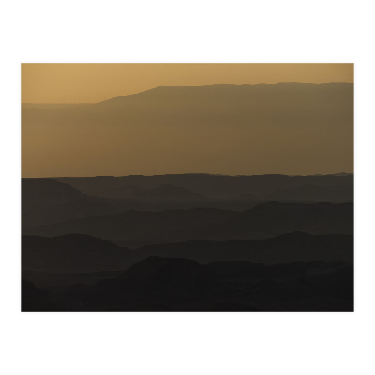 Sunrise over Ramon crater #2 (Print Only)