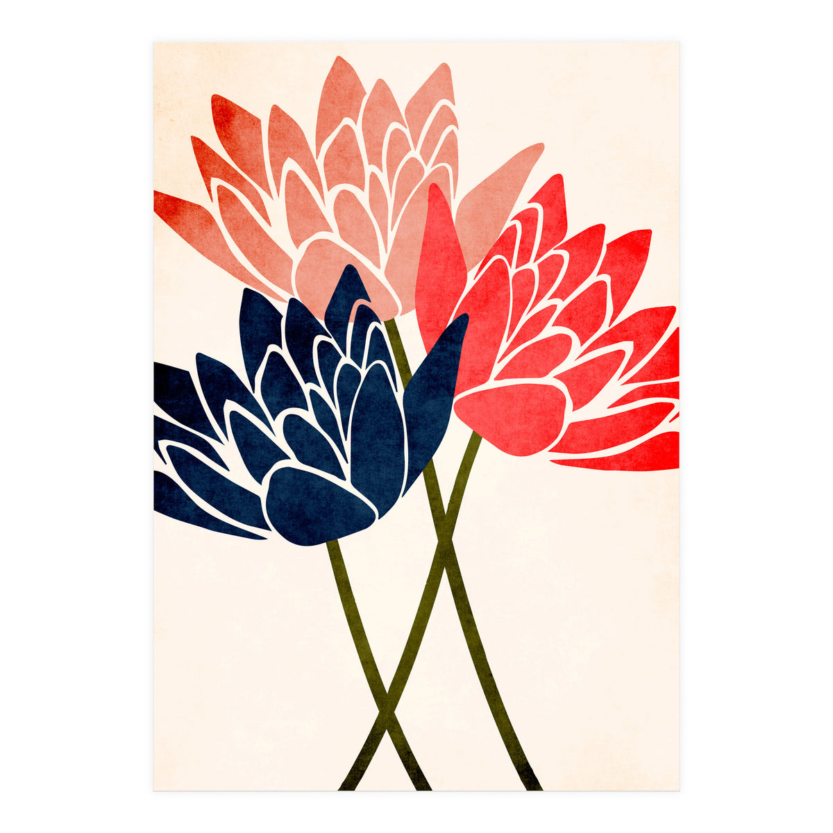 Three Blossoms (Print Only)