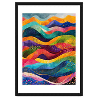 Abstract Rainbow Rolling Hills Landscape