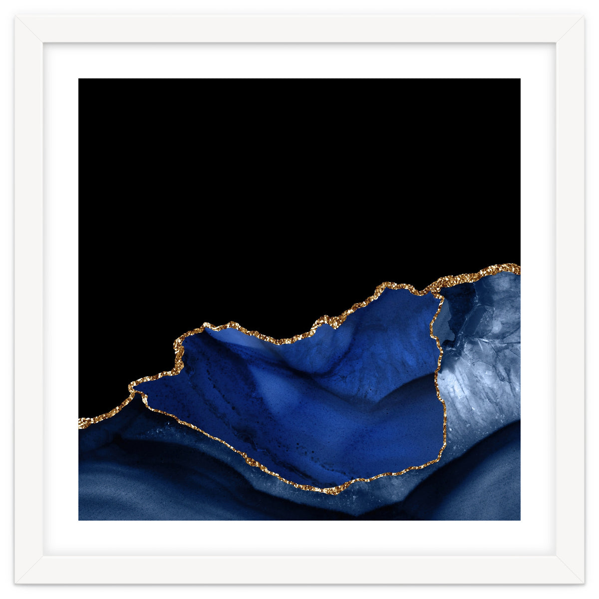 Navy & Gold Agate Texture 06