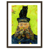 Black Cat on the Postman’s Hat, Van Gogh Inspired Painting thumbnail