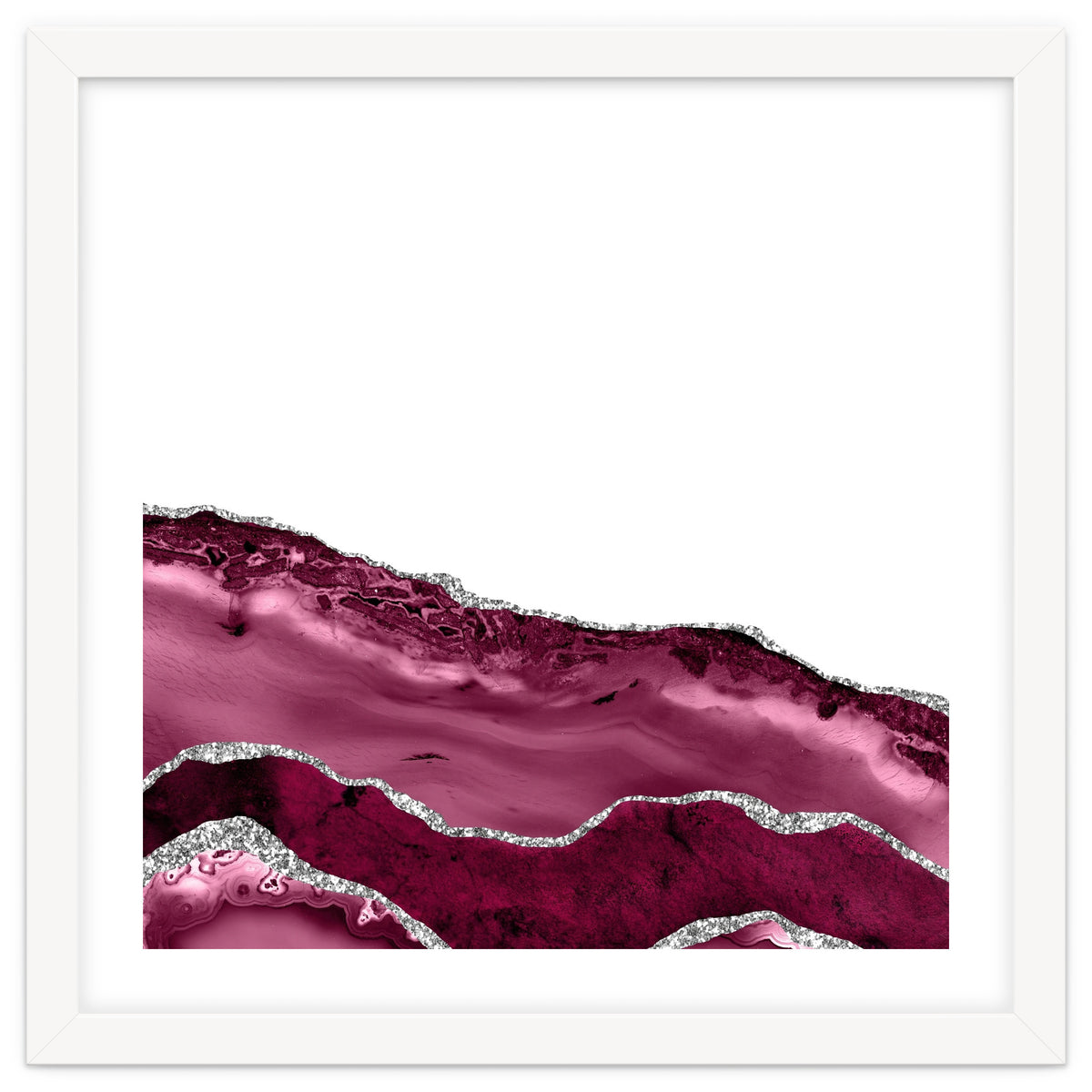 Burgundy & Silver Agate Texture 10