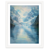 Ethereal Descent: The Glimmering Silence of the Ancient Glacial Fjord