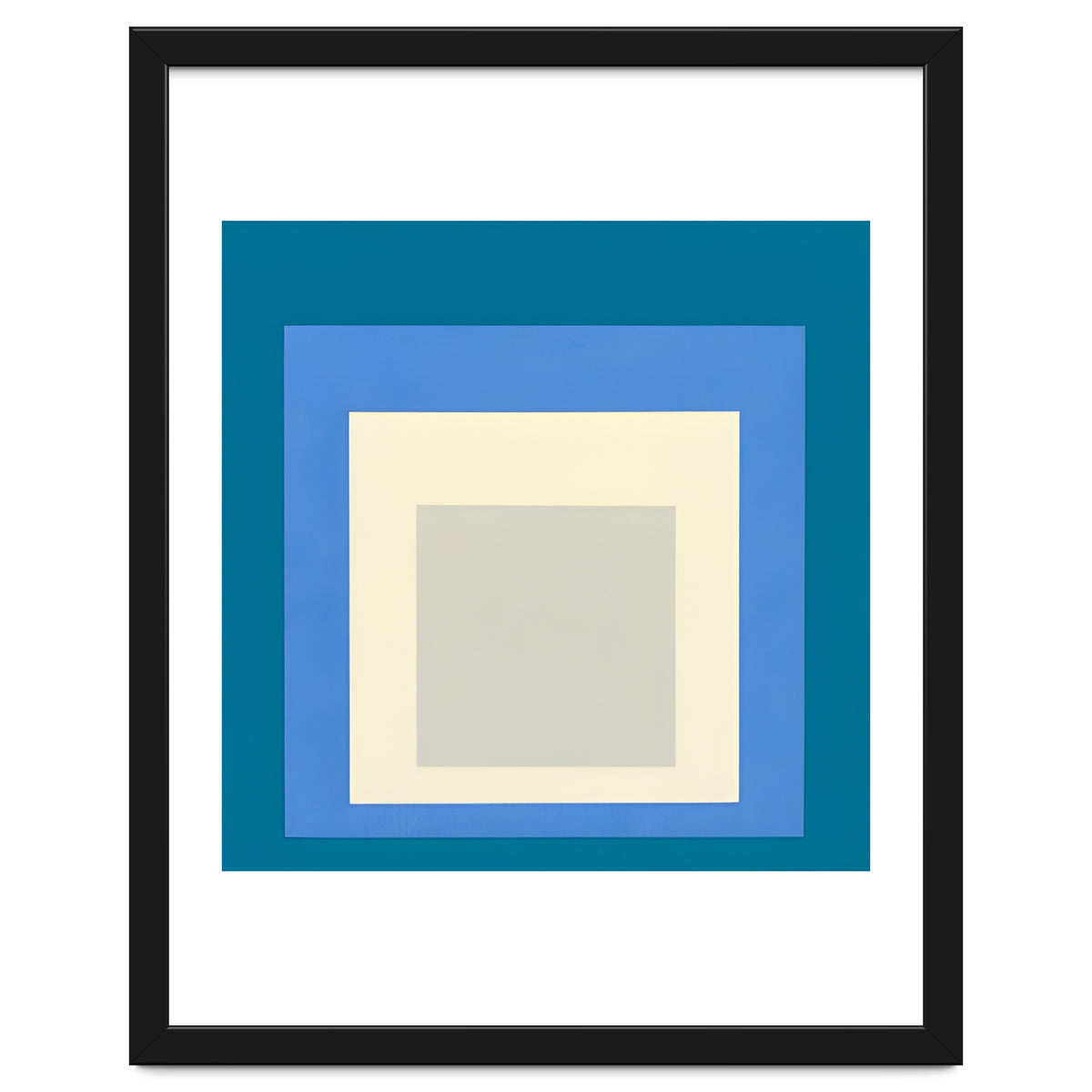 JOSEF ALBERS - HOMAGE TO THE SQUARE: BLUE WHITE GREY