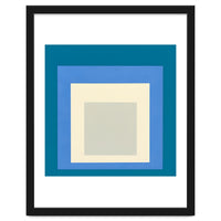 JOSEF ALBERS - HOMAGE TO THE SQUARE: BLUE WHITE GREY