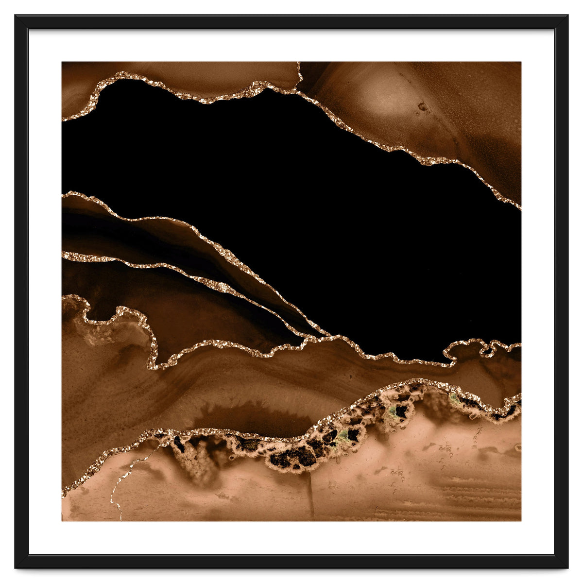 Brown & Gold Agate Texture 14