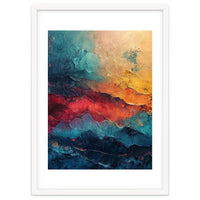 Abstract Textured Mountain Landscape