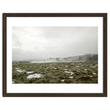 Remaining snow in the late summer greenfield - Iceland thumbnail