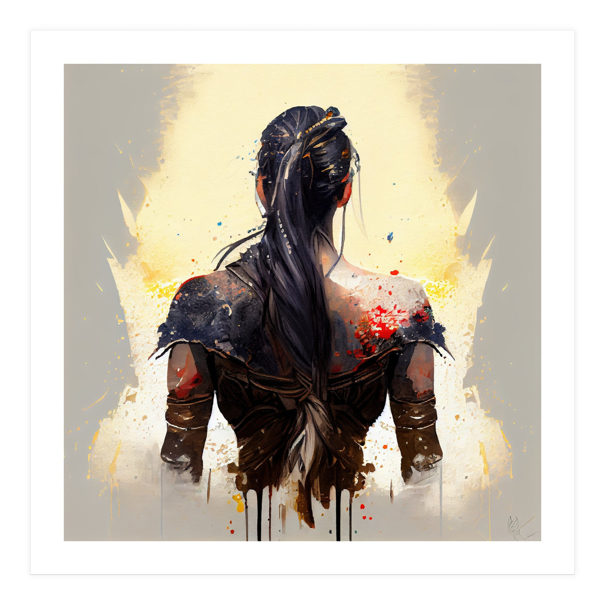 Powerful Warrior Back Woman #1 (Print Only)