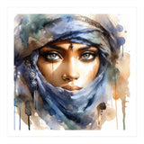 Blue Veil Tuareg Woman Portrait (Print Only) thumbnail