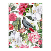 Vintage Cockatoo in Flower Jungle (Print Only)